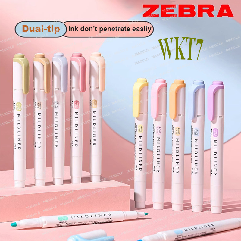 Zebra Pen Mildliner - 얼룩말 1pcs 형광펜 WKT7 마일드 라이너
