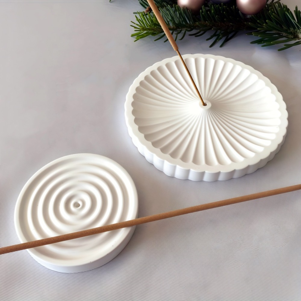 Coaster Mold Round - 2개입 원형 향로 실리콘 몰드 삽입판