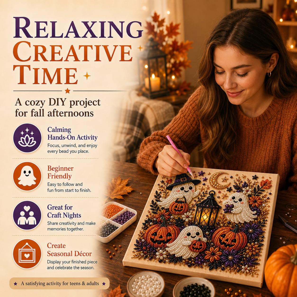 @할로윈 고스트 펄 아트 키트 (성인용 DIY 진주 페 - Resin Craft Kit 리뷰 및 가격
