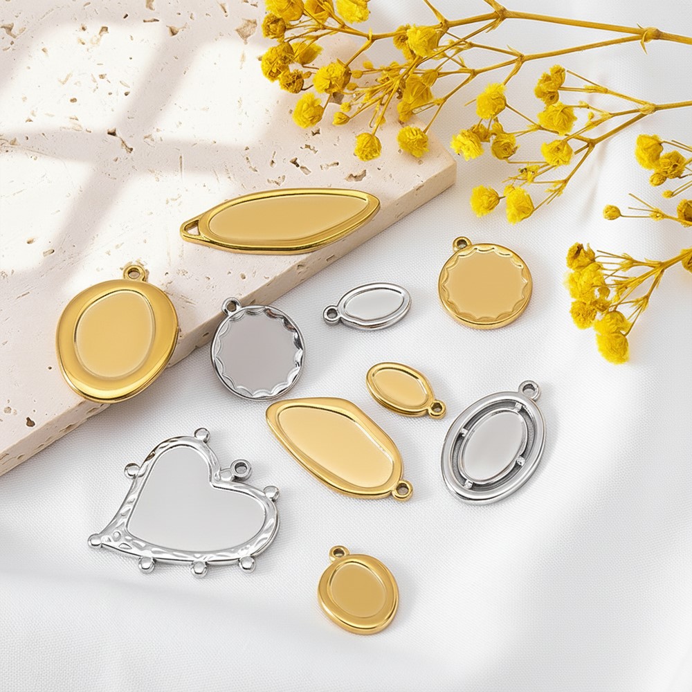 5개 1개 변색없는 스테인리스 불규칙 베젤 참 펜던트  - Resin Crafts 리뷰 및 가격