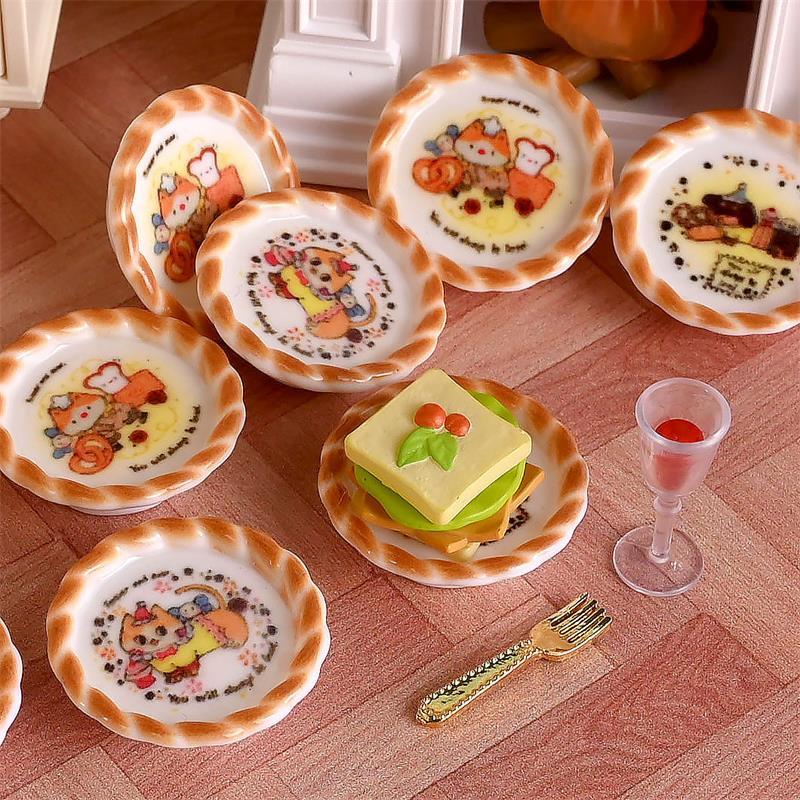 10개 세트 인형집 미니어처 강아지 프린트 빵 팬 모델 - Resin Craft Kit 리뷰 및 가격