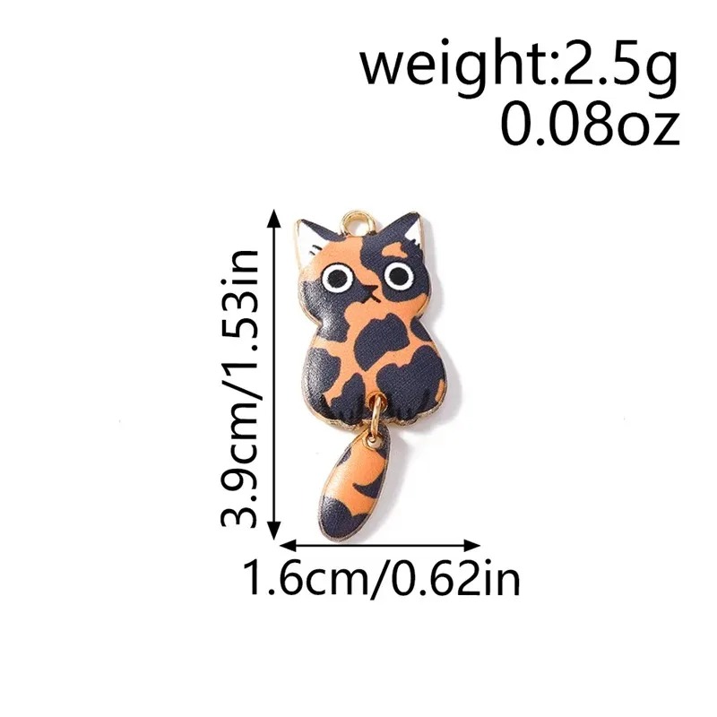 10Pcs 16×39mm 귀여운 만화 고양이 수지 참  - Resin Craft Supplies 리뷰 및 가격