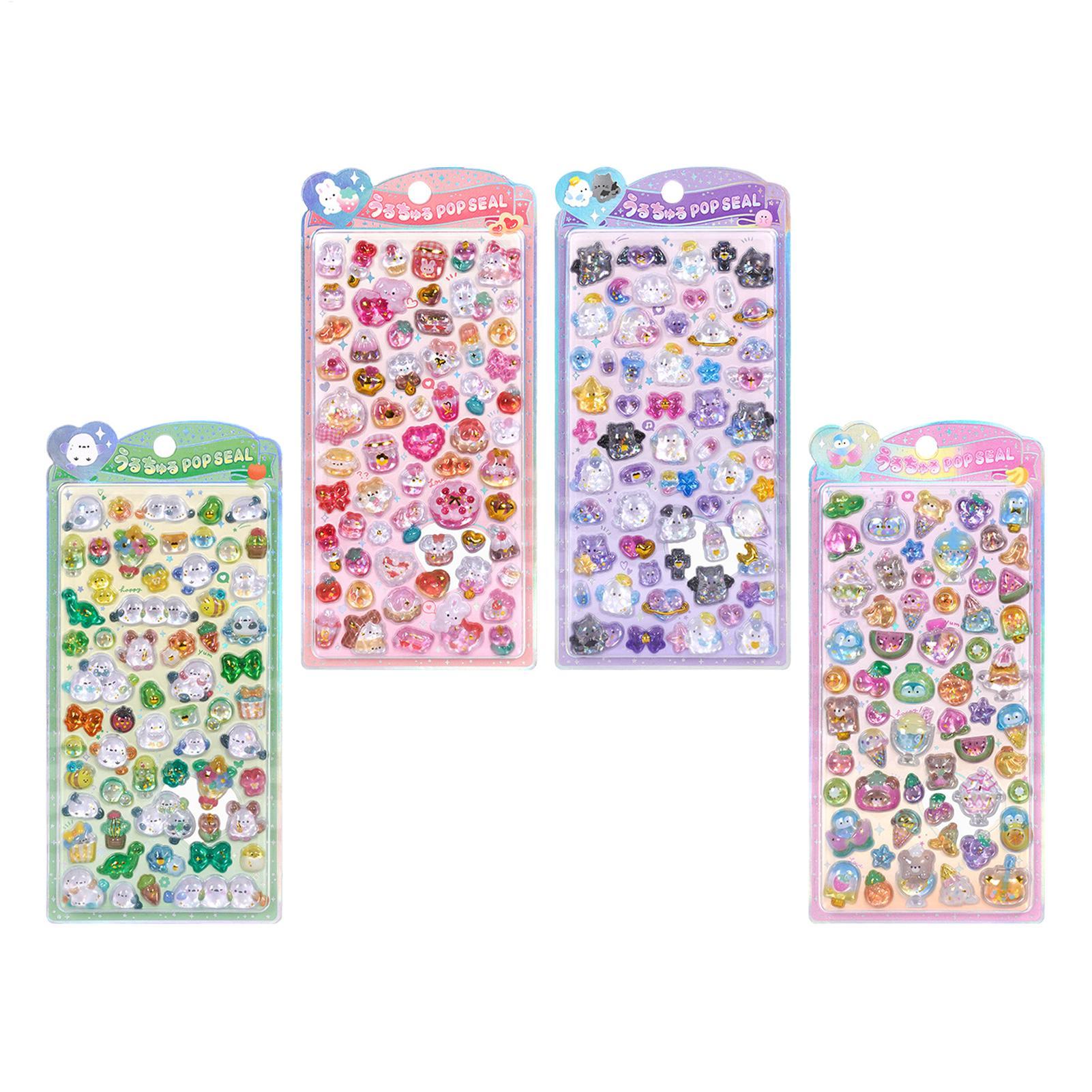 귀여운 스티커 팩 3D 반짝이 스티커 수지 크리스탈 질 - Resin Glitter Pack 리뷰 및 가격