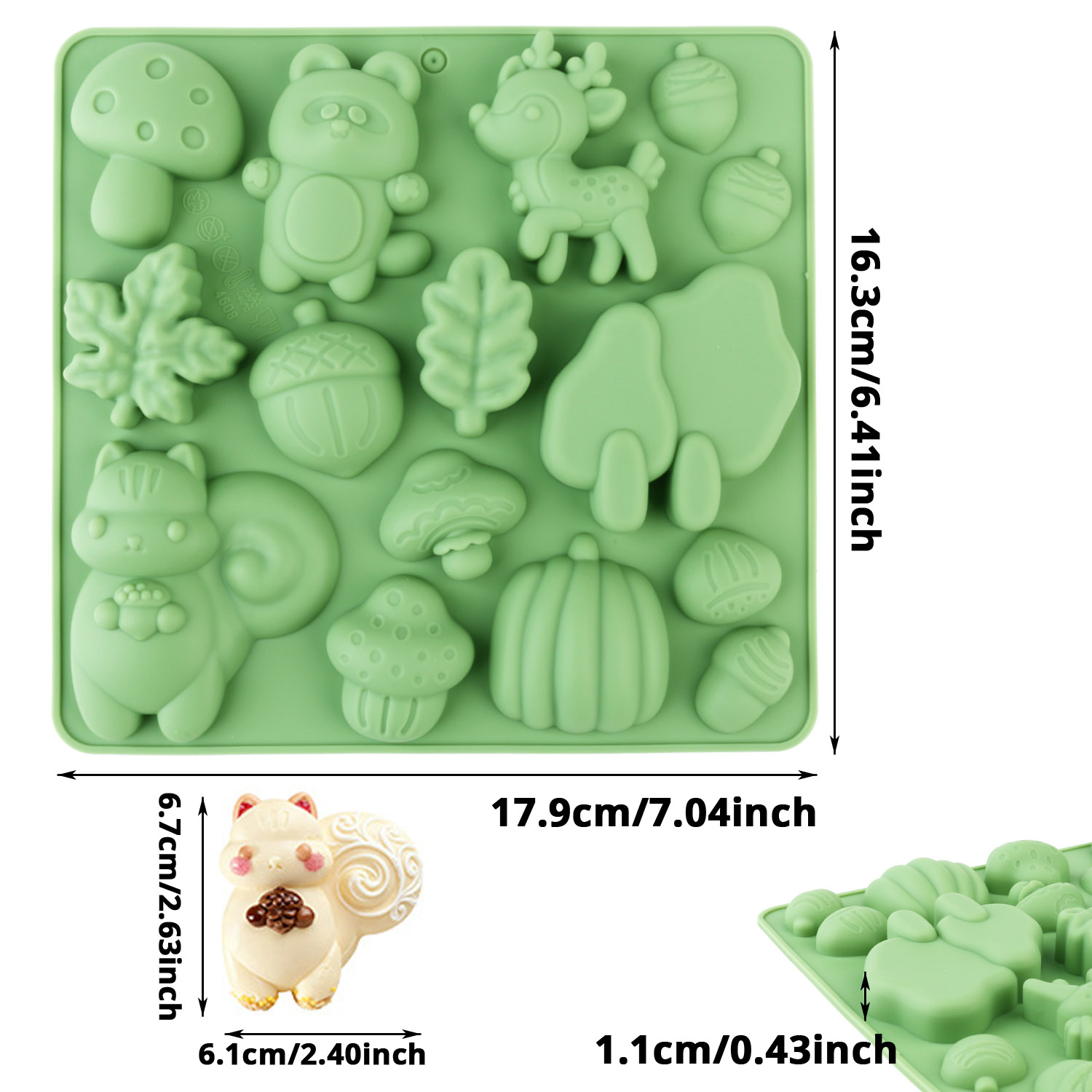 다람쥐와 사슴 등의 동물 모양 실리콘 케이크 몰드, 실 - Resin Craft Supplies 리뷰 및 가격