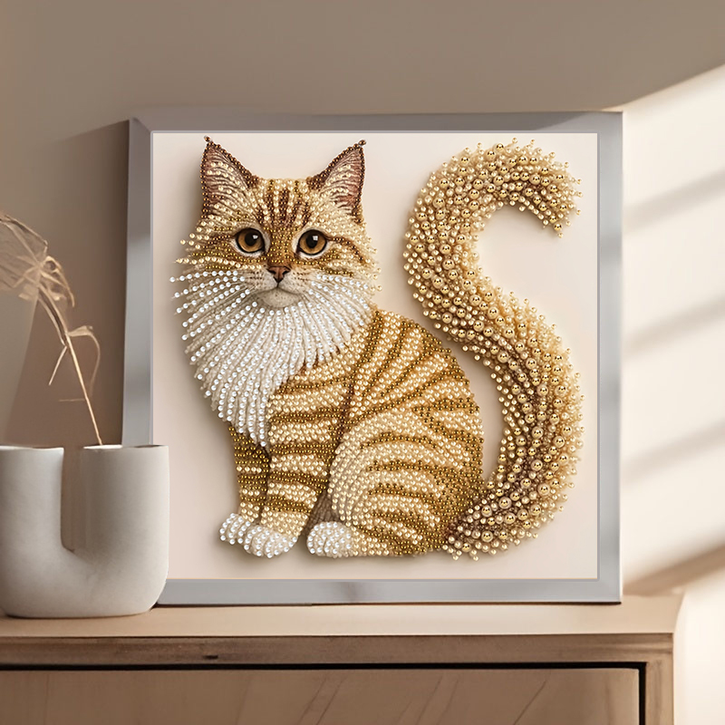 5D 다이아몬드 페인팅 세트, 푹신한 고양이 다이아몬드 - Resin Craft Kit 리뷰 및 가격