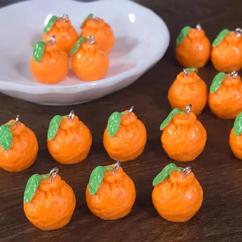 10개 3D 시뮬레이션 데코폰 만다린 오렌지 레진 참  - Resin Craft Supplies 리뷰 및 가격