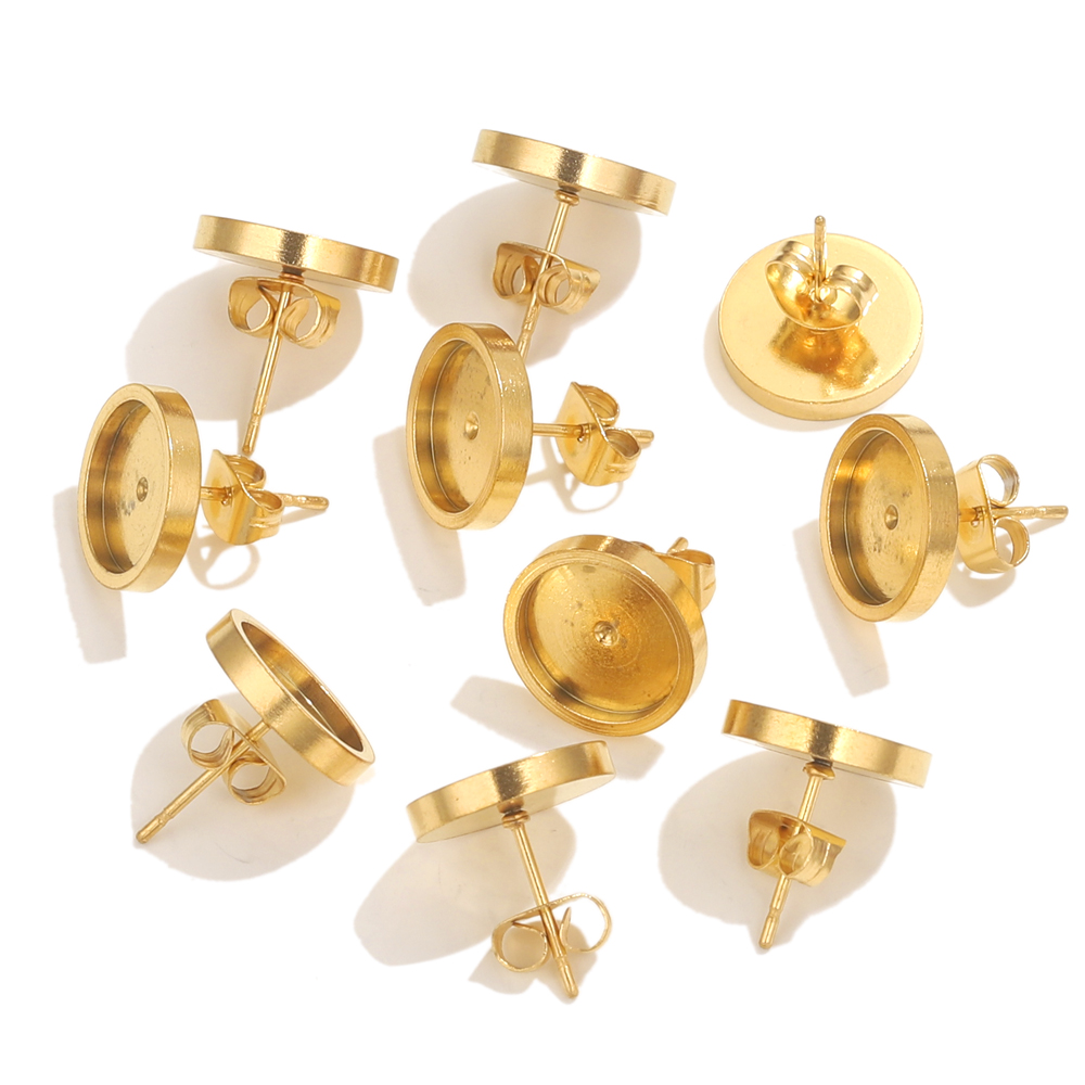 10pcs 스테인레스 스틸 골드 귀걸이 스터드 백 카보 - Resin Craft Kit 리뷰 및 가격
